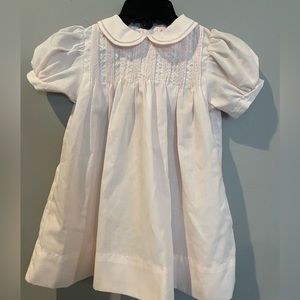 Pink Pleated Smocked Dress